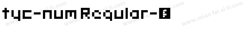 tyc-num Regular字体转换